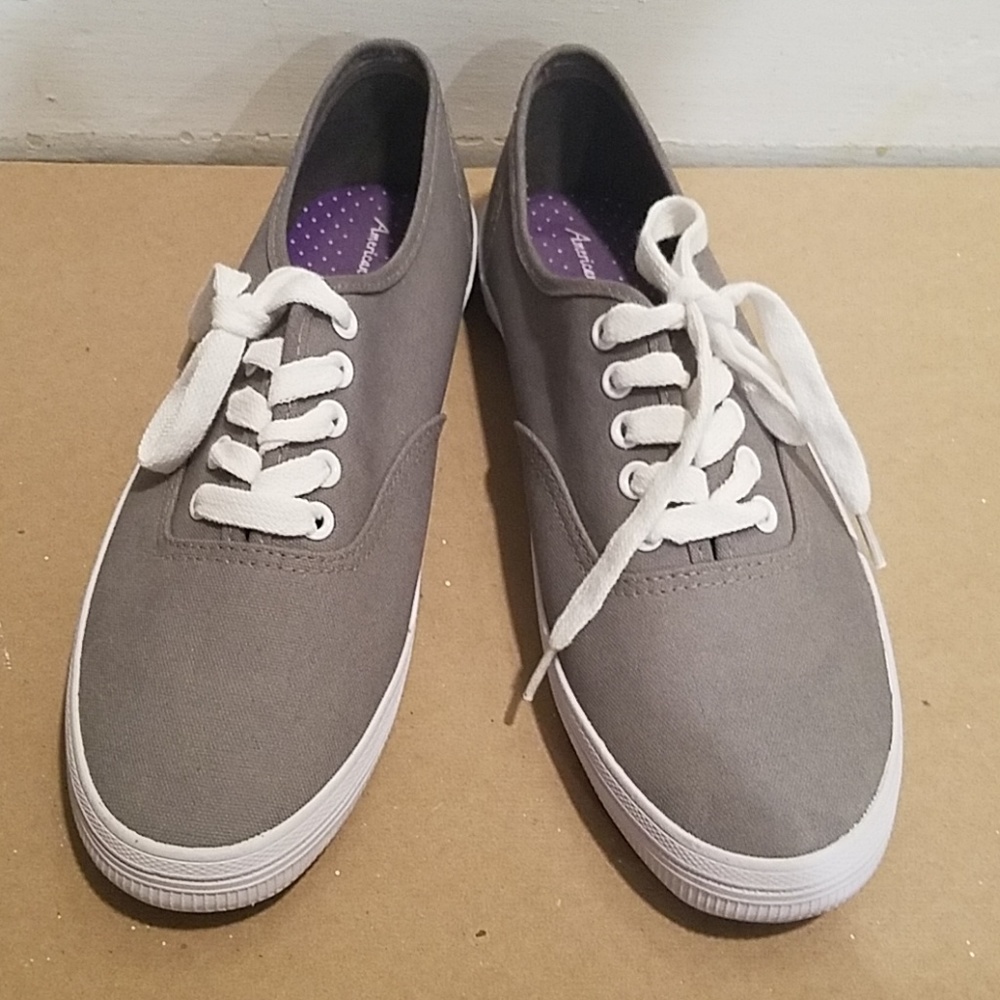 Gray sneakers